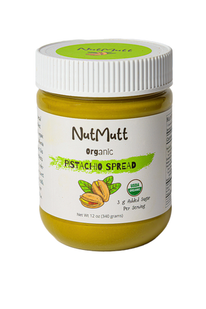 NutMutt Organic Pistachio Butter - Low Sugar, 12 oz